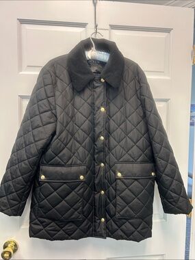 Like New J. Crew Heritage Quilted Black Barn Jacket with PrimaLoft® Size L